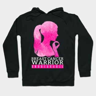 'Breast Cancer Warrior Unbreakable' Breast Cancer Hoodie